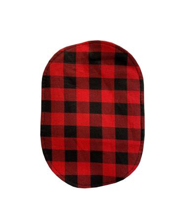 Ostomy Bag Cover Red Buffalo Check 3.25 inch opening
