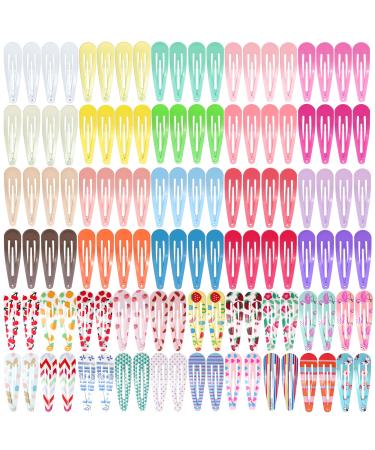 Hair clips girl funtopia 120 pieces 5cm sweet hair clips metal snap hair clips in candy color for birthday party gift 40 colors (fruit & full tone color) - Buy Online on GoSupps.com