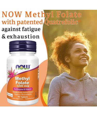 u201cNow Foods Methyl Folate 1000mcg 90 Vegan Tablets | Lab-Tested Vitamin B9 | Gluten & SOYA Free | Vegetarianu201d - Buy Online on GoSupps.com