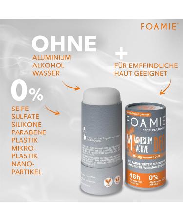 Foamie Power Up Solid Deodorant for Men Woody Scent 48 Hour Effective Deodorant Aluminum Free Vegan & Plastic Free Deodorant Stick 40g - Buy Online on GoSupps.com