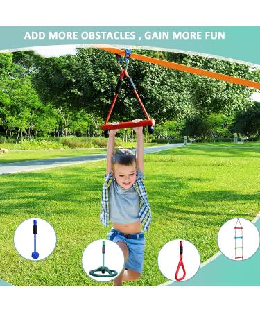 63 FT Zipline Pulley Kit for Backyard - Ninja Warrior Slackline Accessories for Kids & Adults - Buy Online on GoSupps.com