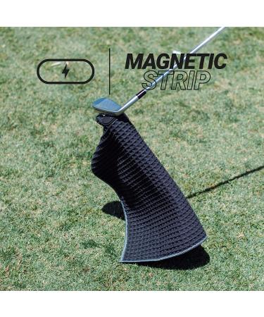 Blue Tees Golf 4-in-1 Magnetic & Clip Bag Towel 18x18 - Black - Buy Online on GoSupps.com