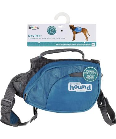 Kyjen Outward Hound DayPak Dog Backpack - Adjustable Saddlebag Style Size L Blue | International Shipping Available - Buy Online on GoSupps.com