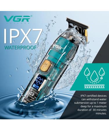 VGR Beard Trimmer for Men - Travel Lock, IPX7 Waterproof, USB Rechargeable, Precision Ceramic Blades - Electric Cordless Hair Clippers for Facial Stubble & Bald Head Haircut - Buy Online on GoSupps.com