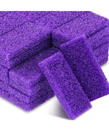 Batiyeer 100 Pcs Pumice Stone for Feet Scrubber Dead Skin Disposable Foot Pumice Foot Shower Scrubber Foot Scrubber for Heel Cuticle Callus Remover Bath Spa (Purple 3.15 x 1.34 x 0.47 Inch)