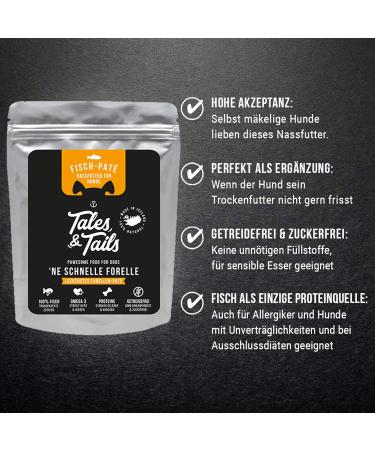 Tales & Tails 100% Icelandic Trout Wet Dog Food | Grain-Free Natural Nutrient-Rich Sugar-Free Wet Dog Food | Ne schnelle - Buy Online on GoSupps.com