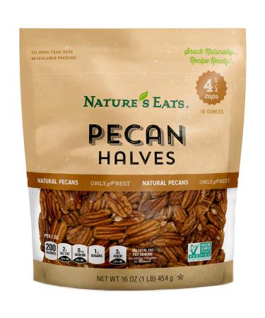 Nature's Eats Halves, Pecan, 16 Ounce (Pack of 1) Basic