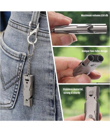 XXINMOH Coach & Referee Whistle with Lanyard for Training & Outdoor Activities - Black Silver - Buy Online on GoSupps.com