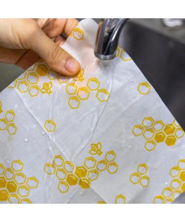 Reusable Beeswax Food Wrap 3-Pack - Eco-Friendly Biodegradable Sustainable Storage - Beeswax Paper Wraps in 3 Sizes (S M L) - Buy Online on GoSupps.com