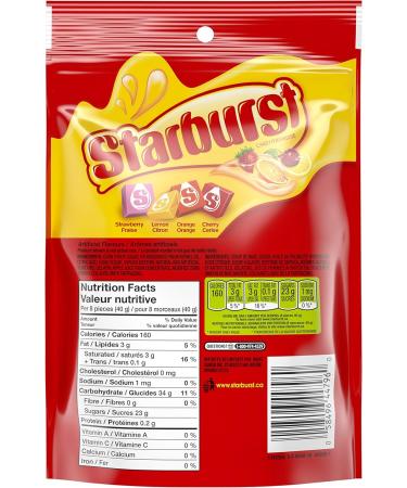 STARBURST Original Chewy Candy Take Home Bag 320g & Minis Original Chewy Candy Bag 1 Pack 191g Per Pack  - Buy Online on GoSupps.com