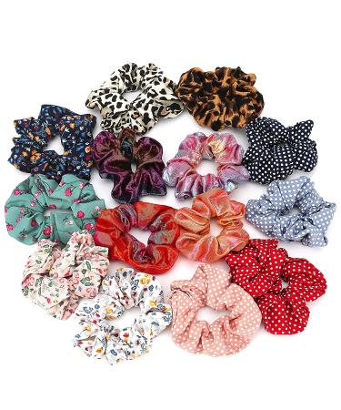 REJOL 100Pcs Elastic Hair Scrunchies for Women - Mixed Colors and Patterns for All Hair Types - Fashionable Matching Accessories - Buy Online on GoSupps.com