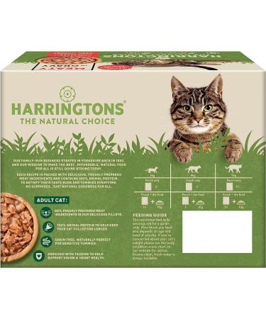 Harringtons Grain Free Meat Selection in Gravy Wet Cat Food 72x85g Beef Chicken Lamb & Turkey In Gravy Beef chicken lamb turkey 85 g (Pack of 72) - Buy Online on GoSupps.com