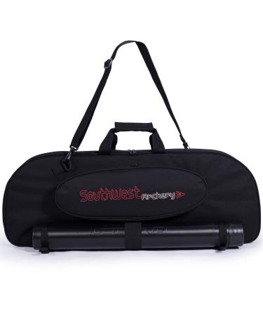 Southwest Archery Universal Takedown Recurve Bow Case | Fully padded foam case includes adjustable Arrow Tube and Large Outside Pocket for Accessories - Perfect for travel X2 - New Improved Model!