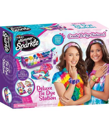 Shimmer 'n Sparkle Deluxe Tie Dye Studio with Hair Scrunchy and Bandana - CRA-Z-Art - Buy Online on GoSupps.com