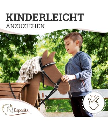 Esposita Bitless Bridle for Wooden Horses - Small Black | International Shipping Available - Buy Online on GoSupps.com
