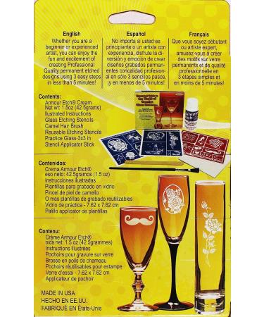 Armour Etch Glass Etching Starter Kit - Easy DIY Glass Etching Solution - Buy Online on GoSupps.com