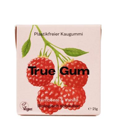 True Gum SET of 4: Raspberry & Vanilla | Plastic-Free Biodegradable Vegan Chewing Gum | 84g International Shipping - Buy Online on GoSupps.com