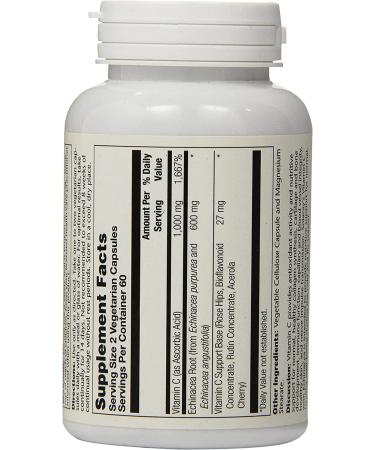 Solaray Vitamin C Echinacea 500 mg - Immune Support, 120 VegCaps - Buy Online on GoSupps.com