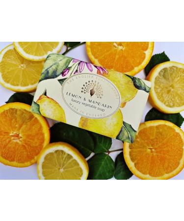 Buy Luxury Lemon Mandarin Soap Bar | English Soap Company - Moisturising Shea Butter Soap for Face & Body | Vintage Wrapped 190g - Buy Online on GoSupps.com