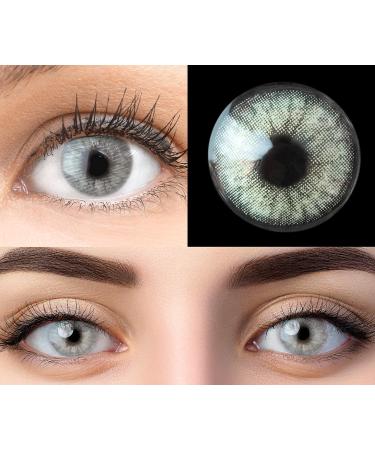 Buy Colored Gray Contact Lenses 'Gray' with Prescription + Case - Soft 3-Month Lenses Pack of 2 | Glamlens - Buy Online on GoSupps.com