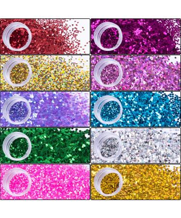 Siquk 10 Sets Mermaid Face Jewels and Chunky Glitter Combo - Perfect for Festival and Rave Parties - Buy Online on GoSupps.com