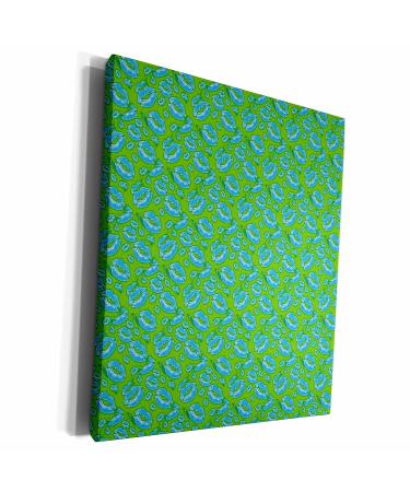 3dRose Museum Grade Canvas Wrap - Two Kisses Collided Lip Boyish Blue Lips Pattern Pattern - Lipstick Kisses