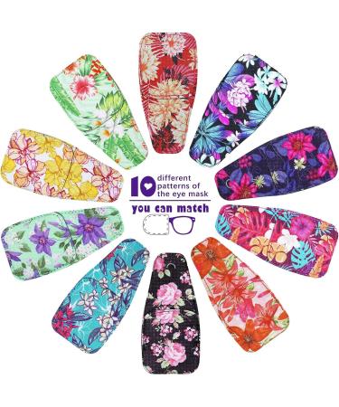10 Pcs Cute Fabric Eye Patches for Adults - Flower Style, Left or Right Eye, Glasses Friendly - Buy Online on GoSupps.com