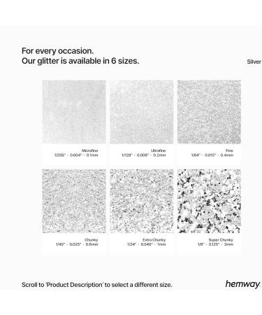Hemway Ultra Shine Fine Glitter - Silver Stars 100g | Cosmetic Safe for Crafting Weddings & Art Decor - Buy Online on GoSupps.com