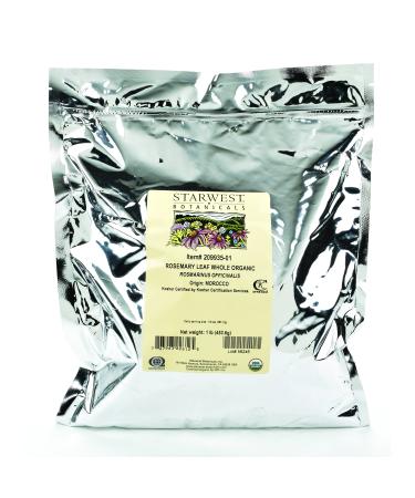 Starwest Botanicals Organic Rosemary Leaf Whole 1 lb (453.6 g)