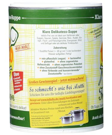 Tellofix Clear Delicacy Soup - Mild Vegan Broth No Flavor Enhancers Dyes or Preservatives - 650g - Buy Online on GoSupps.com