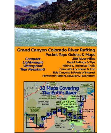 dnally Grand Canyon Colorado River Rafting Pocket Topo Guides & Maps (12x18 Tear-Resistant/Waterproof)