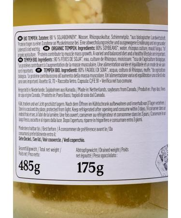 KoRo - Bio Tempeh 175 g - Fermentierte Sojabohnen - Hoher Proteingehalt - Veganer Fleischersatz Pack de 1 - Buy Online on GoSupps.com