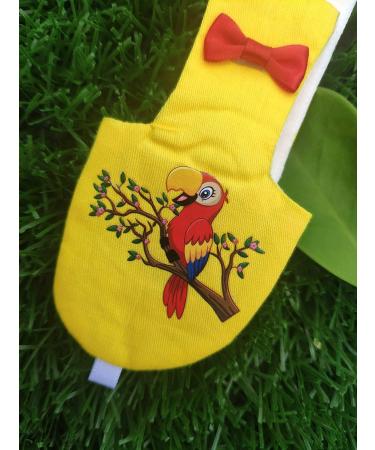Kuso Parrot Diaper - Reusable Washable Flight Suit & Kimono for Birds (XXL Yellow) - Ideal for Budgerigar Cockatoo African Grey & Nymphensittisch - Buy Online on GoSupps.com