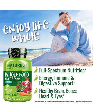 Naturelo Whole Food Multivitamin for Men - 120 Vegetarian Capsules | Premium Nutrition - Buy Online on GoSupps.com