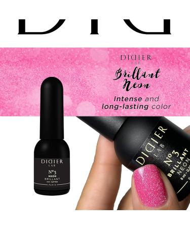Didier Lab - Premium UV Gel Nail Polish - Brillant Neon No3- Gel Nail Varnish - Nail Art - Long-Lasting High Gloss Wear - Gel Nail Polish - Gel Nails - Glitter Gel Nail Polish - Rich Pigment - 8ml - Buy Online on GoSupps.com