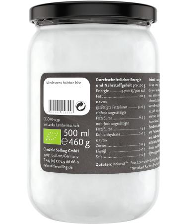  lm hle Solling Virgin Coconut Oil 500ml - Organic Naturland FAIR - Premium International Shipping - Buy Online on GoSupps.com