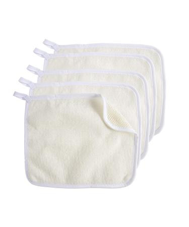 Exfoliating Face Body Wash Cloths Towel Soft Weave Bath Cloth Dual-Sided Exfoliating Scrub Cloth Shower Wash Rags Massage Bath Cloth for Skin Care 5 Pcs
