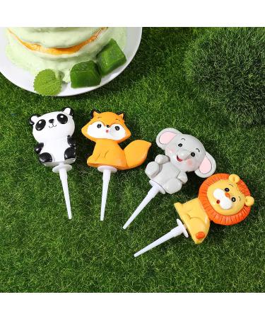 TOYANDONA 5Pcs Jungle Animal Cake Toppers - Zoo Animal Decorations for Baby Showers & Birthday Party - Buy Online on GoSupps.com