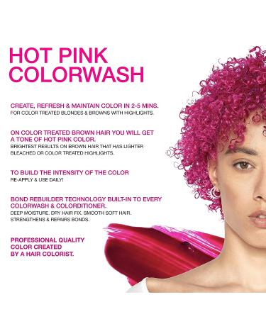 Celeb Luxury Colorwash Hot Pink Shampoo + Bondfix Bond Rebuilder - Vegan Semi Permanent Hair Dye - Buy Online on GoSupps.com