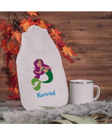 Personalized Mermaid Hot Water Bottle - Cozy Heat Bottle Cover for Kids & Adults | Ideal Gift Idea (800 ml) - Buy Online on GoSupps.com
