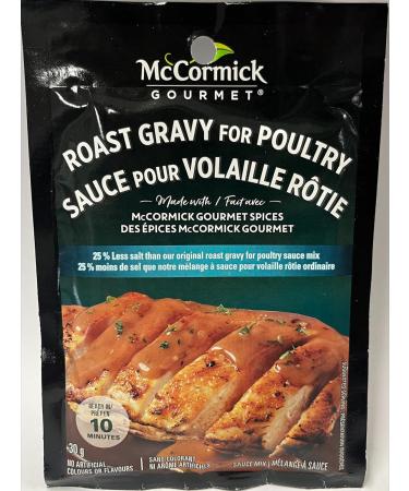 McCormick Gourmet Premium Quality Dry Sauce Mix Roast Poultry Gravy Less Salt 30g Case Pack 12 Count - Buy Online on GoSupps.com