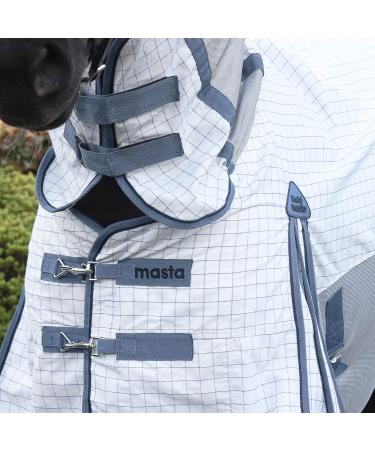 Masta Horse Fly Rug with Neck Combo - Summer Sheet Fieldmasta Rugs for Horses 600D Ripstop Upper Section Fabric Anti-Rub Lining Insects Flies Bug Protection - Silver Size 4ft 6inch 4'6" Silver - Buy Online on GoSupps.com