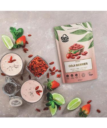 Earth's Basket Organic Dried Goji Berries 200g - Raw Superfood Snack with Protein & Fiber - Buy Online on GoSupps.com