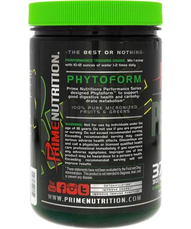 Prime Nutrition Phytoform Fruits & Greens 375g | 30 Servings - Kiwi-Strawberry Flavor - Buy Online on GoSupps.com