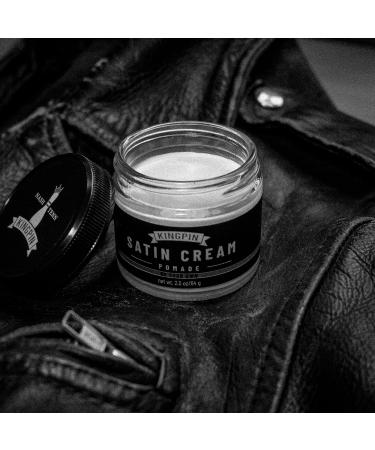 Buy KINGPIN Satin Cream Pomade - Hydrating Hair Cream for Men Light/Medium Hold Low Shine Finish Tames Frizz & Curls - 4.5 oz - Buy Online on GoSupps.com