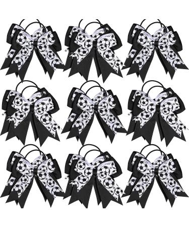 20 Pieces Soccer Hair Bows Elastic Soccer Ball Hair Tie Sports Hair Bow Sweet Black and White Hair Band Ponytail Holder for Girl Women Player School Team Birthday Christmas Thanksgiving Party - Buy Online on GoSupps.com