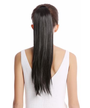 WIG ME UP - Srosy-3 hairpiece braid ponytail new system with comb headband hairband brown dark brown straight 55 cm