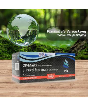 Kela OP Mask - 500x Black Medical Masks | 100% Made in Germany | Oeko-Tex Standard | Premium MNS Type IIR Disposable Mouth Protection - Buy Online on GoSupps.com