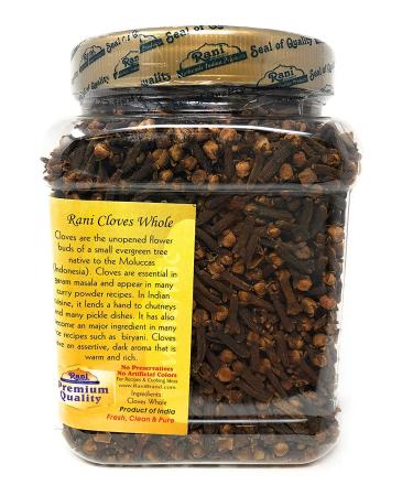 Rani Cloves Whole (Laung) 14oz - Hand Selected Spice for Food, Tea, Pomander Balls & Potpourri - All Natural & Non-GMO - Bulk PET Jar - Indian Origin - 14 Ounce Jar - Buy Online on GoSupps.com