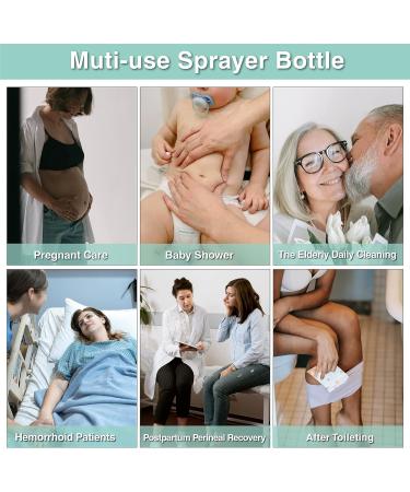 Topquafocus 12oz Perineal Bottle - Portable Travel Bidet for Postpartum Care | Essential After Birth Cleaning for Women - Blue - Buy Online on GoSupps.com